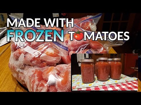 EASY Spaghetti Sauce Recipe - Canning it with Frozen Garden Tomatoes!