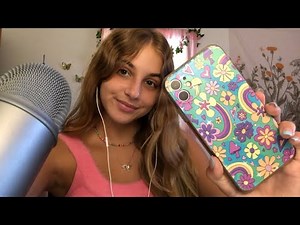 ASMR Phone Screen and Case Tapping 🌼 Whispering