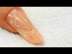 Ongle Acrylique Edge avec Gel Pastel Marbré Tutoriel par Naio Nails
