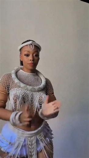 Elegance in White | The Grace of Zulu Beadwork#shortsfeeds #zulu #traditionalattire #africa