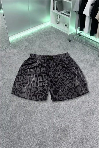 Stylish Leopard Grey Boxer Pants for Comfort