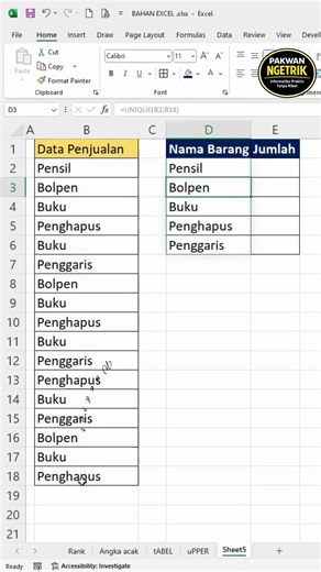 10 detik, Trik menghitung jumlah data text di excel dengan sangat cepat