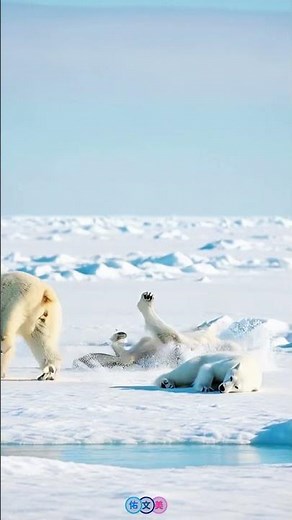 Predator and Prey: An enraged polar bear vs Arctic Wolf