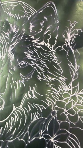 Insane Wolf Tattoo Stencil Design on Paper