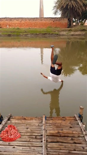 HIGHEST JUMP Slow Motion into Worlds Largest Giant Toilet Black Pool with BIG SPLASH😂😱#shorts