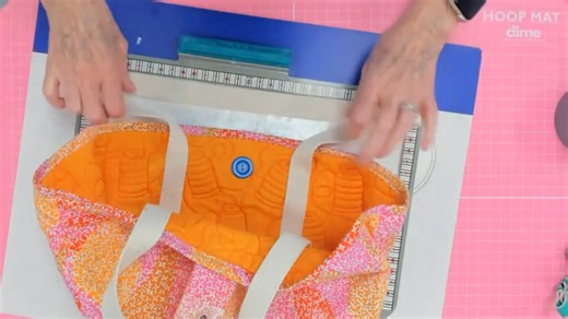 2.6K views · 23 reactions | Tuesday Tip! Say goodbye to hooping struggles with the Sticky Hoop! No more fussing with embroidery rings—just stick, hoop, and stitch with ease. Watch as Eileen demonstrates multiple ways to hoop a bag effortlessly! #TuesdayTips #machineembroidery #stickyhoop | DIME by OESD | Facebook