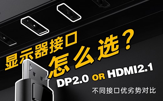 显示器接口怎么选，HDMI 2.1和DP2.0到底谁更强，Type-C和雷电有什么区别？【显示器科普第四期】
