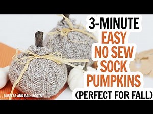 DIY Sock Pumpkins / Easy Fall Craft / Craft Fair Idea to Make and Sell / Recycling Craft DIY