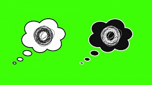 Download Think Confusion Bubble Animated Video On Green Screen background. for free