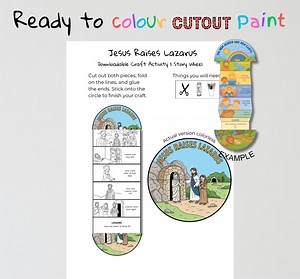 Jesus Raises Lazarus Bible Craft | Power Over Death Lesson | Christian Coloring Activity | Sunday School Printable - Etsy