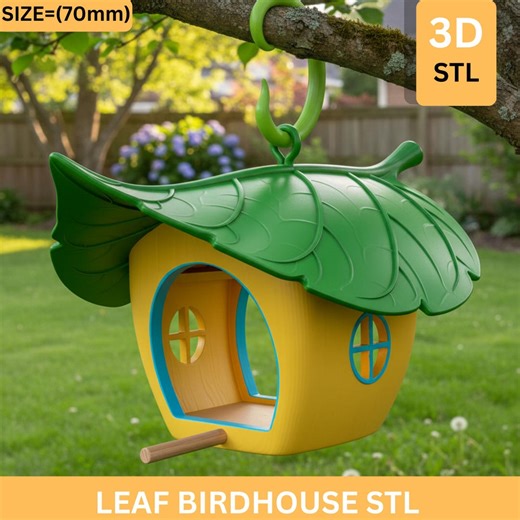 Leaf Birdhouse STL File – 3D Printable Hanging Bird House - Etsy