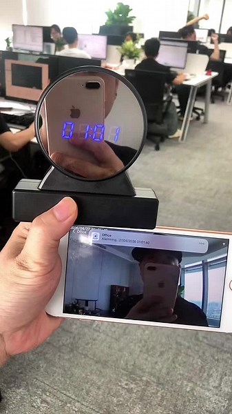 Have you ever seen a surveillance camera made with an alarm clock?#monitor#clock#cameraman#homesecurity
