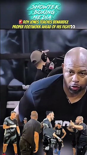 Roy Jones Jr teaching David Benavidez Proper Footwork 🔥
