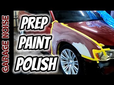 How to prepare a car panel for paint. Autobody and paint repair.