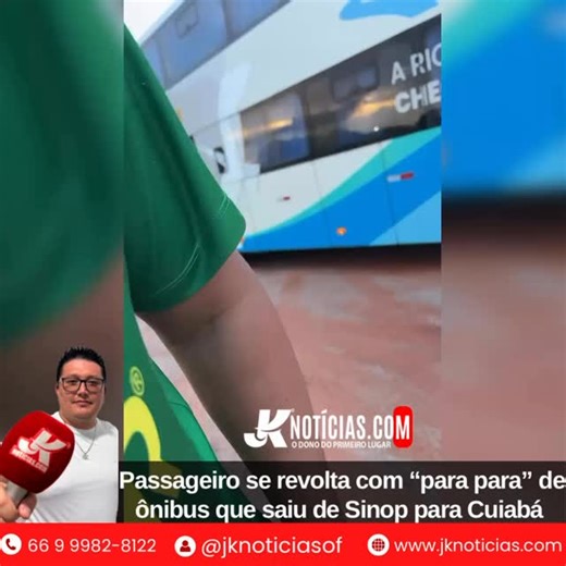 JKNOTICIAS on Instagram: "Passageiro se revolta com “para para” de ônibus que saiu de Sinop para Cuiabá"
