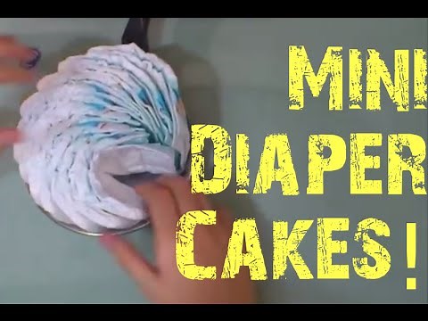 Quickly Make Small Diaper Cake Wheels For Your Baby Shower