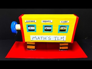 square and cube numbers working model - maths tlm - diy - simple and easy steps | DIY pandit