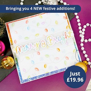 We have 4 new festive additions to our Embossing Folder range! 🤩 Allowing you to make gorgeous backgrounds for your card makes this Christmas! 🎄Shop the Ultimate Collection for just £19.96 👉 https://shorturl.at/BRYcH | Hunkydory Crafts