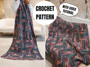 Log Cabin Crochet Blanket Pattern | Digital Download | Crochet Squares Blanket | Video Tutorial Included | Beginner-friendly Crochet Throw - Etsy