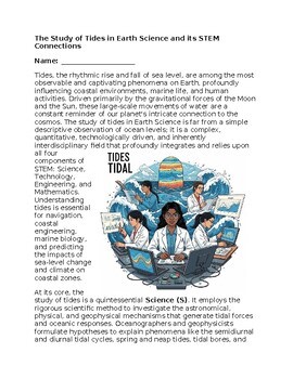 Tides & STEM - No Prep - Worksheet - 100% Editable