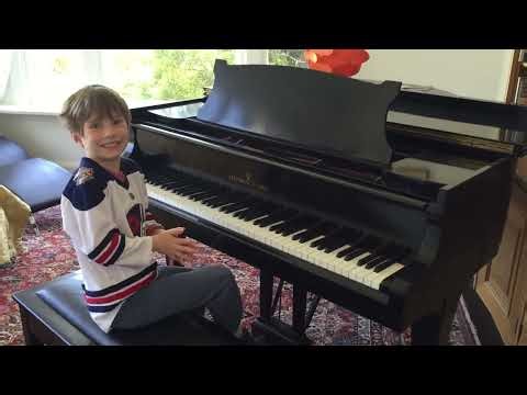 Nov 2017: Beamish Beautiful Augie Farrow Pryke learning to play and sight read, Bundanoon NSW
