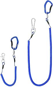 HERCULES M4 Fishing Lanyard, Fishing Pole Tether, Kayak Paddle Leash, Heavy Duty Retractable Coiled Lanyard for Fishing, Rods, Pliers, Boating, Paddles, Kayak