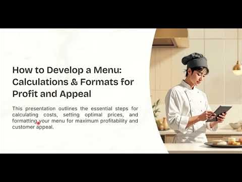 Calculation and Formats in Menu Developing