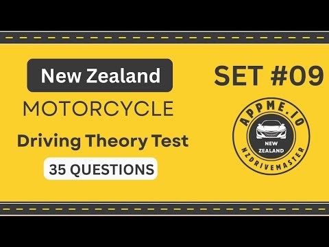 NZ Driving Theory Test 2026 | 35 REAL MOTORCYCLE Questions | Official Practice New Zealand Part 09