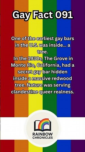 091-One of the first gay bars in the was inside… a tree-Mind Blowing LGBTQ+ Facts You Need to Know!