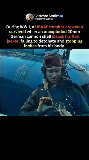 Saved by His Flak Jacket in WWII #shorts