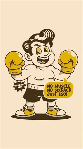 Retro boxer character illustration #boxercharacter #procreate #adiprastudio