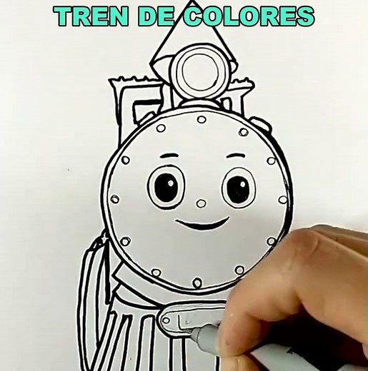 Drawing and Coloring The Color Train from Little Baby Bum | Cartoons for kids