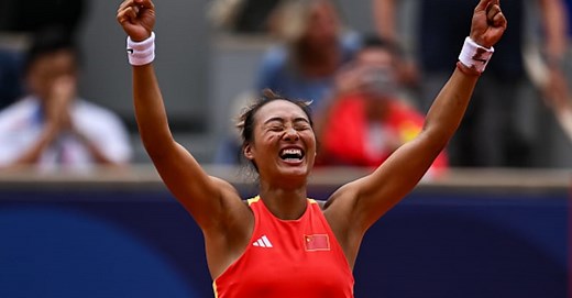 Zheng Qinwen wins historic gold medal in women’s tennis singles at Paris 2024 Olympics | Watch video highlights