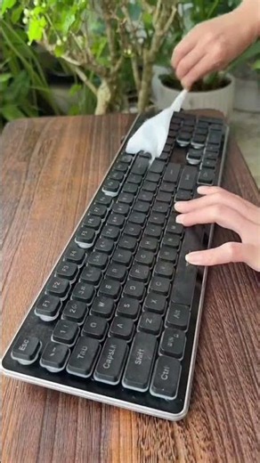 Oddly Satisfying Keyboard Cleaning Hack! ⌨️✨