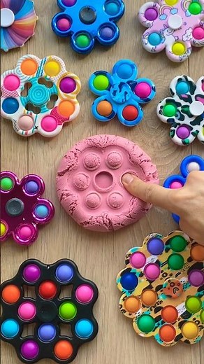 Kinetic Sand Popit fidgets! ⭐️🌈🎉 #satisfying #popit #asmr #viral #trending #funny #shortsfeed