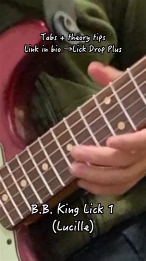 B.B. King Lick 1 from Lucille | TAB Theory Tips → Link in bio → Lick Drop Plus #blueslicks #guitartabs #bbking - 🎸 Full TAB theory → Lick Drop Plus (20 licks, rotating) 👉 Link in bio!