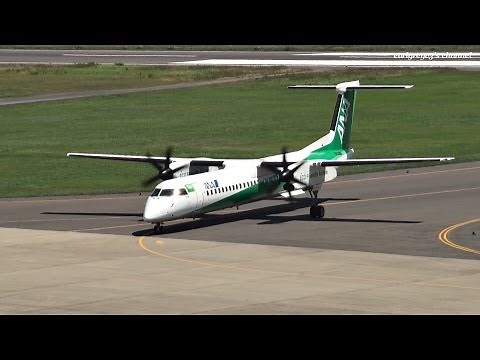 萩・石見空港 ANA WINGS (AKX/ANA) Bombardier DHC-8-Q400 JA858A 2013.7.20