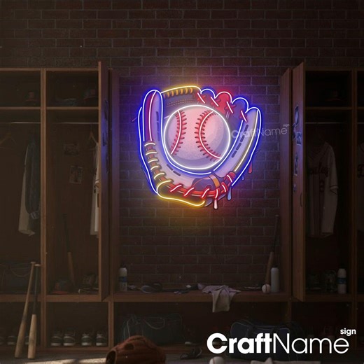 Baseball Neon Sign, LED Wall Light Decor for Game Room, Sports Bar or Man Cave Space - Etsy