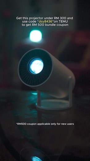 Enjoy Watching Movies at Home with a Mini Projector | TEMU App Promo