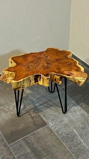 [Shorts] Coffee table out of a 100 year old yew cookie slab #yew #table #woodworking #diy #shorts