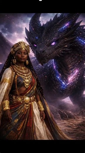Afrofantasy queens bonded with dragons, blending African royalty, mythology, and Afrofuturism into a powerful visual series. Each Black queen represents ancestral strength, divine lineage, and mythic guardianship in a world where dragons protect legacy, culture, and power. Follow for cinematic Afrofantasy, Black mythology art, and future-African storytelling. #afrofuturism #dragonqueen #afrofantasy