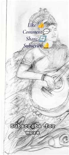 Maa Saraswati Pencil Sketch 🙏 | Goddess Saraswati Drawing | #Shorts #viral #shortsfeed #art