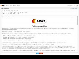 HVAC Maintenance Agreement Template Editing