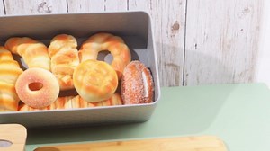 Yaocom 2 Pcs Bread Box and Butter Dish with Bamboo Cutting Board Lid, Large Metal Bread Storage Container for Kitchen Farmhouse Airtight Ceramic Butter Holder with Stainless Steel Knife (Grey)