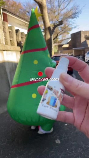 Fart Spray Prank in an Inflatable Costume