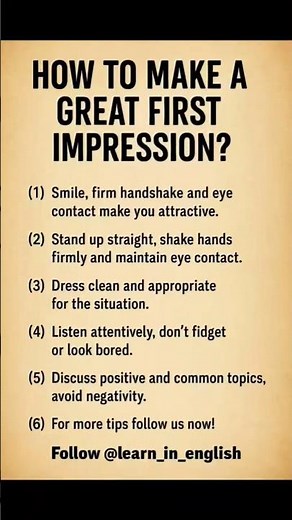 First impression can be the last impression - be prepared for it!