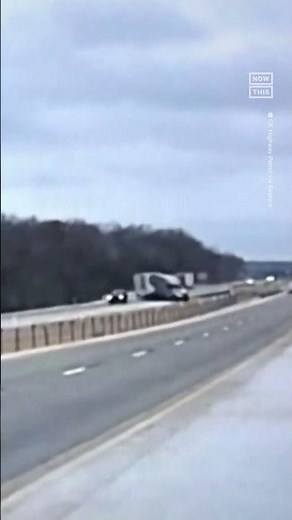 Scary: Semi-Truck Loses Control on Icy Road in Oklahoma