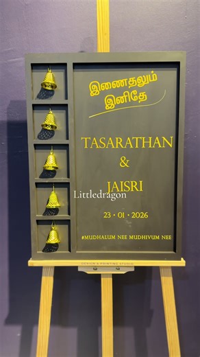 Beautiful board for @𝓙𝓪𝓲𝓼𝓻𝓲 👑 You can customise your own :- ✅Simple Invitation design ✅Welcome Board design ✅Cartoon Character Design ✅Caricature Character Design 💌E-Invitation/Digital Card 💌Welcoming Board 💌Guest board 💌Bride Entry board 🎬 Video invitation Little Dragon Design Studio We provide design & printing services based on your budget! We create as you need!! Just name it! Whatsapp us for the best price 0125985631 #invitation #e-invitation #digitalcard #card #weddingcard