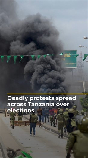 133K views · 3K reactions | Deadly protests have continued to spread across Tanzania since voting began on Wednesday, in controversial elections key opposition figures were barred from running in. Several people have reportedly been killed, as violence spilled over into a border town in Kenya. | Al Jazeera English | Facebook