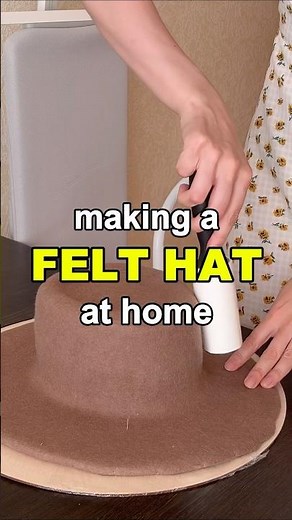 How I make felt hats at home #diy #craftwithme #sewingforbeginners #diyfashion #feltcrafts #felthat